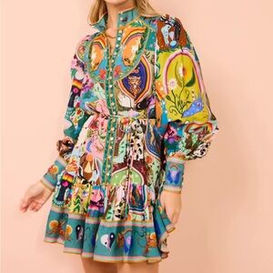 Vibrant Multicolor Women's Mini Dress